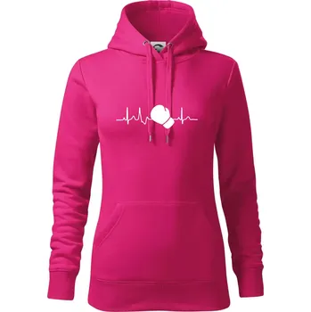 Dámská mikina EKG box rukavice - Mikina dámská Cape s kapucí - 2XL ( Purpurová )