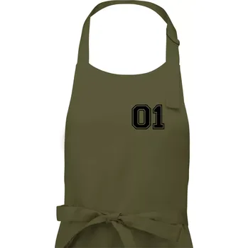 Kuchyňská zástěra King - Queen - 01 dres (černobílá) - Dámská zástěra na vaření - Univerzální velikost ( Khaki )