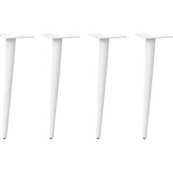 Barový stolek OMAXI Nohy konferenčního stolku kuželového tvaru 4 ks bílé 30-31 cm ocelové 956744