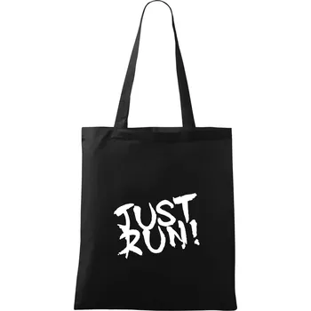 Just run - Taška bavlněná - 42 x 38 cm ( Černá )