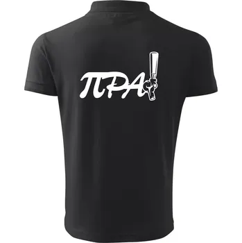 Pánská košile Pípa matematika - Polokošile pánská Pique Polo 203 - 4XL ( Dřevěné uhlí )