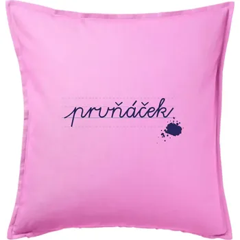 Polštář Prvňáček - psací - Polštář 50x50 - 50x50 - Pouze potah ( Růžová )
