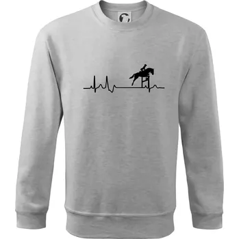EKG kůň přeskok - Mikina Essential dětská - 146 cm/10 let ( Světlešedý Melír )