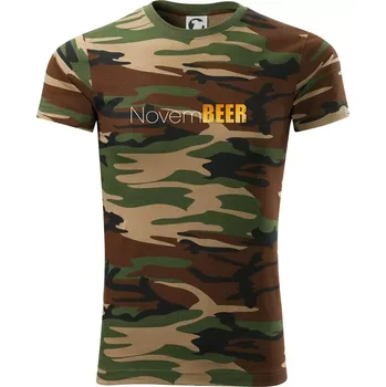 Pánské tričko Pivní měsíce - novemBEER - Army CAMOUFLAGE - XS ( Hnědý maskáč )