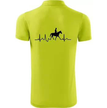 Pánská košile EKG jízda na koni - Polokošile Victory sportovní (dresovina) - XL ( Limetková )