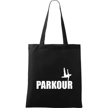 Nákupní taška Parkour - na jedné ruce - Taška bavlněná - 42 x 38 cm ( Černá )