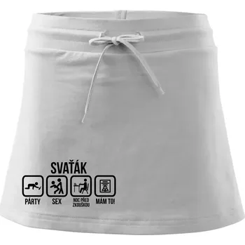 Dámská sukně Svaťák - Sportovní sukně - two in one - M ( Bílá )