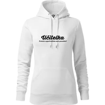 Dámská mikina Učitel - superhrdina - Mikina dámská Cape s kapucí - 2XL ( Bílá )