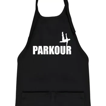 Kuchyňská zástěra Parkour - na jedné ruce - Dětská zástěra na vaření - Univerzální velikost ( Černá )