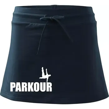 Dámská sukně Parkour - na jedné ruce - Sportovní sukně - two in one - XS ( Námořní modrá (velmi tmavá - téměř černá) )