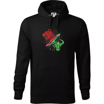 Pánská mikina Bearish and bullish velký - Mikina pánská Cape s kapucí - XL ( Černá )