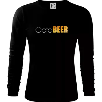 Pánské oblečení Pivní měsíce - octoBEER - Triko s dlouhým rukávem FIT-T long sleeve - S ( Černá )