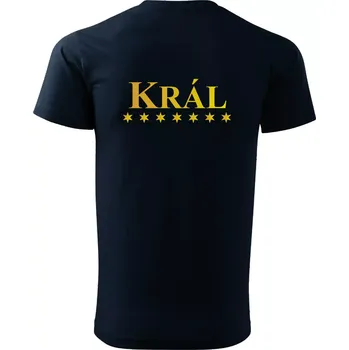 Pánské tričko Král a jeho Královna - Triko extra velké (5-8XL) - 7XL ( Námořní modrá (velmi tmavá - téměř černá) )
