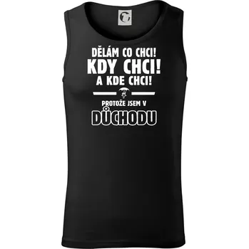 Pánské termoprádlo Dělám co chci, kdy chci důchod - Tílko pánské Core - S ( Černá )