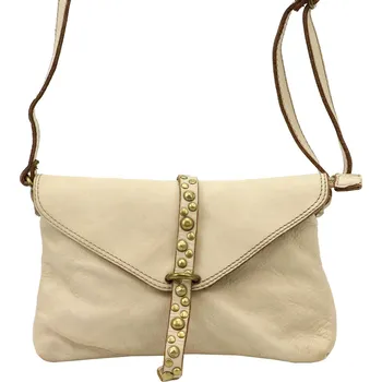 Kabelka Dámská kožená crossbody kabelka VS 013 světle béžová