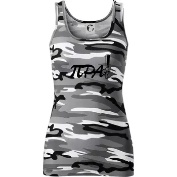 Dámské tričko Pípa matematika - Dámské Maskáčové tílko - M ( Šedý maskáč )