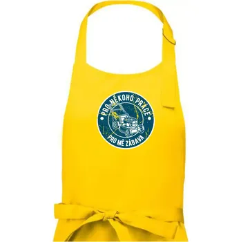 Kuchyňská zástěra Sekání pro někoho práce, pro mě zábava - Dámská zástěra na vaření - Univerzální velikost ( Žlutá )