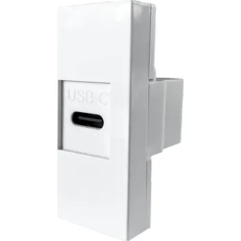 vypínač a zásuvka KOPOS KOLÍN KOPOS Zásuvka datová pro připojení konektorů USB 45x22,5mm QD 45X22.5-USB/C_HB