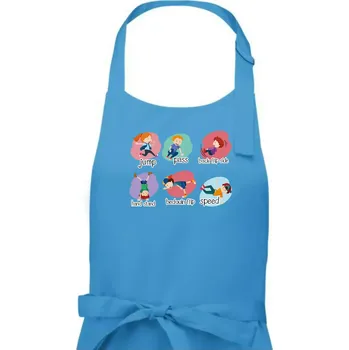 Kuchyňská zástěra Parkour moves - Pánská zástěra na vaření - Univerzální velikost ( Světlý tyrkys )