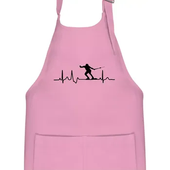 Kuchyňská zástěra EKG vodní lyžování - Dětská zástěra na vaření - Univerzální velikost ( Růžová )