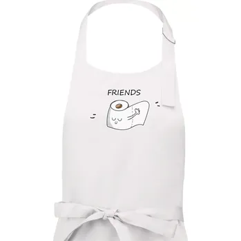 Kuchyňská zástěra Best Friends WC - Dámská zástěra na vaření - Univerzální velikost ( Bílá )