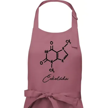 Kuchyňská zástěra Čokoláda chemie - Pánská zástěra na vaření - Univerzální velikost ( Starorůžová )
