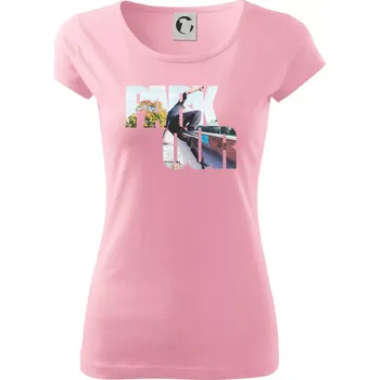 Dámské tričko Parkour nápis ve městě - Dámské triko Pure - XS ( Růžová )