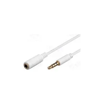 Audio kabel Kabel Jack 3,5mm 4pin zásuvka,Jack 3,5mm 4pin vidlice 3m
