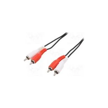 Audio kabel Kabel RCA vidlice x2,z obou stran 10m černá