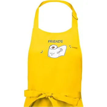 Kuchyňská zástěra Best Friends WC - Dámská zástěra na vaření - Univerzální velikost ( Žlutá )