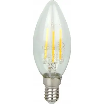 Žárovka LED žárovka E14 4W 4000K 480lm 230V FILAMENT sklo C35 SVÍČKA