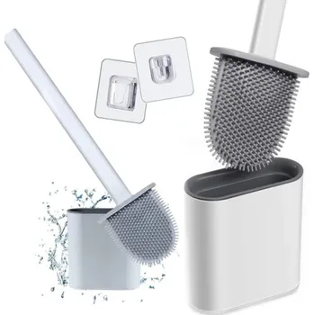 WC štětka Moderní silikonový WC kartáč do koupelny