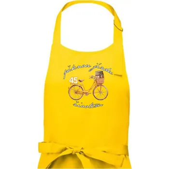 Kuchyňská zástěra Mužská jízda životem 45 - Pánská zástěra na vaření - Univerzální velikost ( Žlutá )