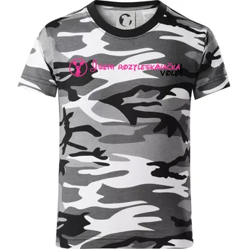 Chlapecké tričko Jsem roztleskávačka! Vole! - Dětské maskáčové triko - 134 cm/8 let ( Šedý maskáč )