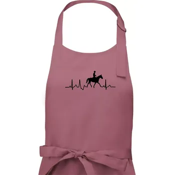 Kuchyňská zástěra EKG jízda na koni - Pánská zástěra na vaření - Univerzální velikost ( Starorůžová )