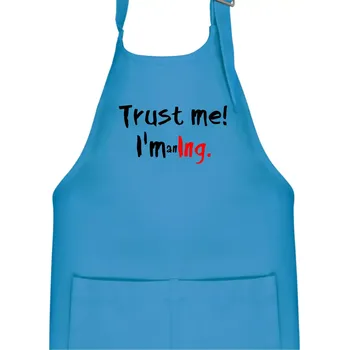 Kuchyňská zástěra Trust me I´m an Ing. / Věř mi jsem Ing. - Dětská zástěra na vaření - Univerzální velikost ( Světlý tyrkys )
