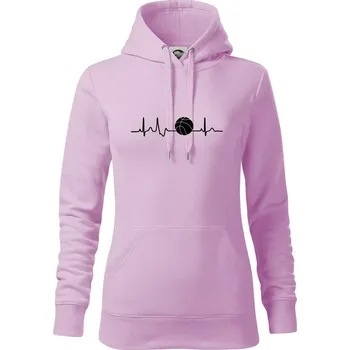 Dámská mikina EKG basketbal míč - Mikina dámská Cape s kapucí - S ( Orchid )