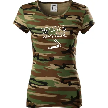 Dámské tričko Věznice Shawshank - Dámské maskáčové triko - S ( Hnědý maskáč )