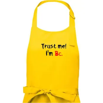 Kuchyňská zástěra Trust me I´m Bc. / Věř mi jsem Bc. - Dámská zástěra na vaření - Univerzální velikost ( Žlutá )