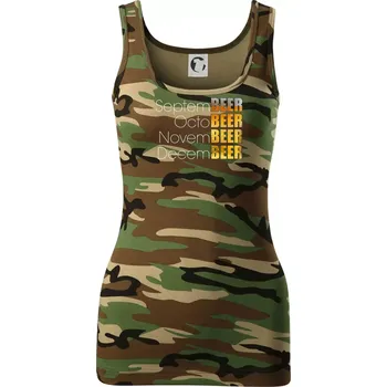Dámské tričko Pivní měsíce - Všechny - Dámské Maskáčové tílko - XS ( Hnědý maskáč )