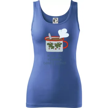 Dámské tričko Kafe je vždycky dobrý nápad (studio-arte.cz) - Dámské tílko - S ( Azurově modrá )