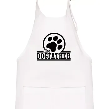 Kuchyňská zástěra Dogfather - Dětská zástěra na vaření - Univerzální velikost ( Bílá )