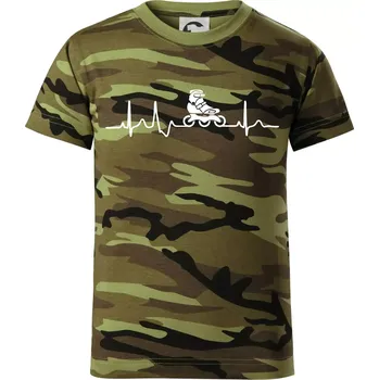 EKG inline bota - Dětské maskáčové triko - 104-110cm / 3-4 roky ( Zelený maskáč )