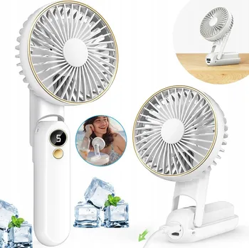Domácí ventilátor Mini ventilátor Bedee, malý ruční ventilátor, bílý