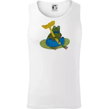 Žába s houbou (studio-arte.cz) - Tílko pánské Core - L ( Bílá )