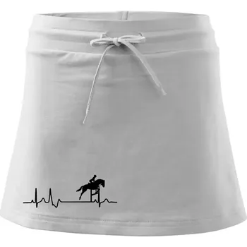 Dámská sukně EKG kůň přeskok - Sportovní sukně - two in one - XL ( Bílá )