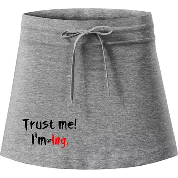 Dámské oblečení Trust me I´m an Ing. / Věř mi jsem Ing. - Sportovní sukně - two in one - M ( Tmavě šedý melír )
