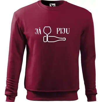 Pánská mikina Já piju - Mikina Essential pánská - S ( Garnet )