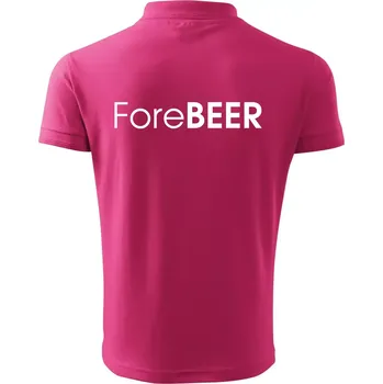 Pánská košile Pivní nápisy ForeBEER - Polokošile pánská Pique Polo 203 - 4XL ( Purpurová )