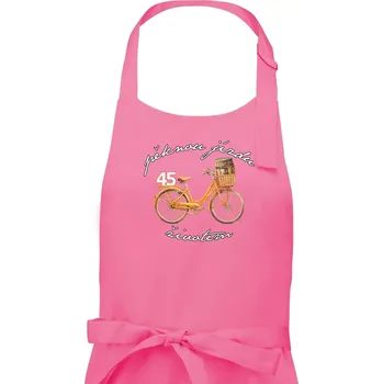 Kuchyňská zástěra Mužská jízda životem 45 - Pánská zástěra na vaření - Univerzální velikost ( Růžová )